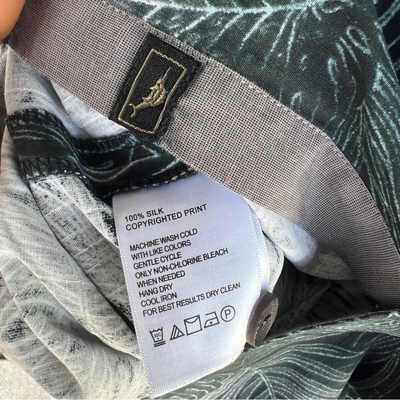 NWT Tommy Bahama 100% Silk Mens S Shirt Casual Button Down Short Sleeve Tropical - Picture 7 of 12